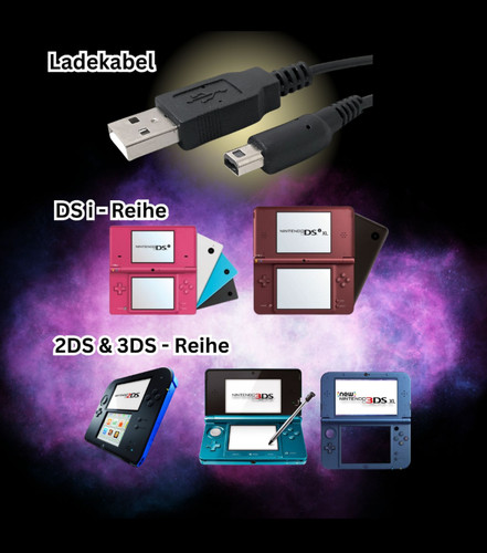 Ladekabel für nintendo - ladekabel, 3ds