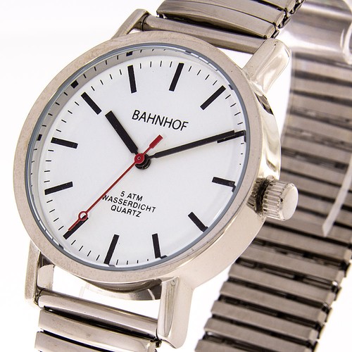 Herrenuhr bahnhofsuhr flexband - herrenuhr,