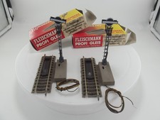 77) Fleischmann 2 Stück 6113 elektr. Entkupplungsgleis + Signal  UNBENUTZT + OVP