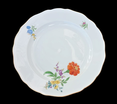 Meissen bunte blume goldrand - bunte,