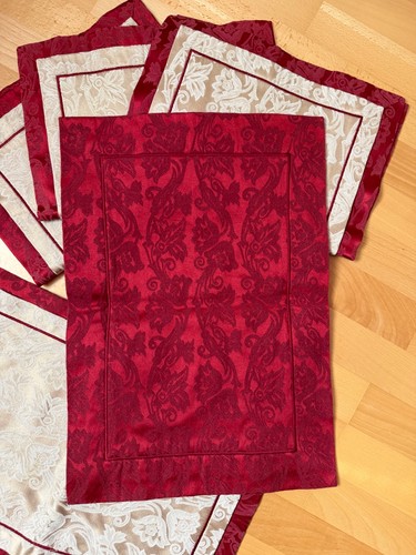 Tischsets stück rot gold - 5,