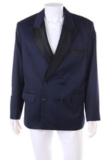 ARMANI Sakko Zweireiher  im Smoking-Stil 50 schwarzblau