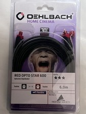Oehlbach Red Opto Star 600 6,0m Optisches Digitalkabel Toslink Audio HiFi