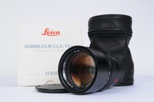 Leica Summilux 1: 1.4 / 75mm E60 (Neuwertig!) FOTO JESCHNER Ankauf KASSEL
