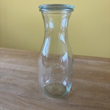 WECK 1/2 l Saftflasche Flasche 530ml mit Glasdeckel Einmachglas Rundrand-Glas 60