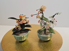 vintage  Halbedelstein 2 x