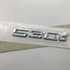 Silber Auto Heck Stamm 530d Schriftzug Chrom Abzeichen für BMW reihe 5