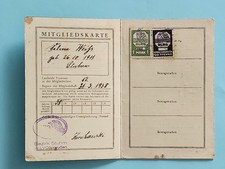 WW2 Germany.  Mitgliedskarte