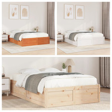 Massivholzbett ohne Matratze Kiefernholz Bettgestell Schlafzimmer Ehebett Bett