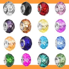 10 Großlochperlen facettiert