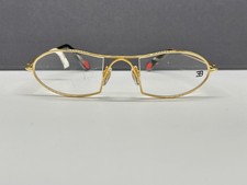 Bugatti Brille Herren gold oval eckig  Odotype  345 05 Vintage 90er