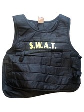 Rubies S.W.A.T. Weste Kinder Gr. 134 Schwarz Kostüm Funktionsweste Casual