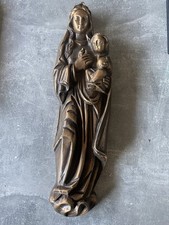 Madonna Mit Kind Bronze 50 cm X 15 cm Heilige Maria Bronzefigur Grabstein