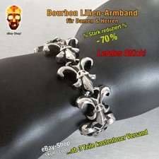 1 Bourbon Lilie Trachtenarmband Edelstahl Herren Anhänger Trachtenschmuck Damen 