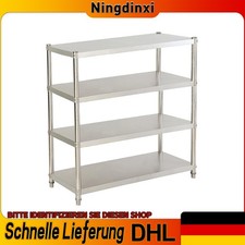 4 Böden Edelstahlregal