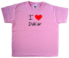 I Love Heart Dakar Pink Kinder T-Shirt