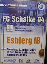 Schalke vs. Esbjerg fB UI Cup Poster Plakat 2004 Original Spielankündigung /15
