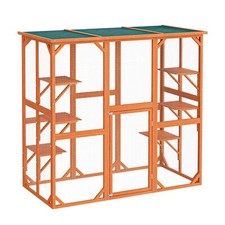 Wiltec Freilaufgehege Katze 168x82x166,5cm 6 Liegeflächen Wetterfest Katzengeheg