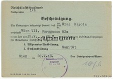 Orig. Luftschutz Bescheinigung