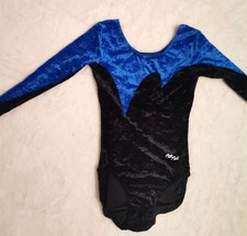 schicker Turnanzug Gymnastikanzug in 164 von Flik Flak mit langen Ärmeln blau