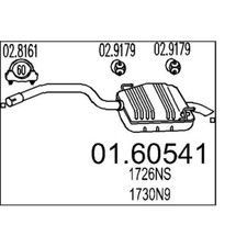 MTS Endtopf Neu für Citroen C8 Lancia Phedra Peugeot 807 2.0 Hdi Auspuff