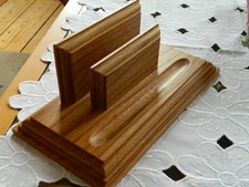 Nachlass-selten alter Holz Briefhalter und Stift Ablage-sehr guter Zustand-Rar