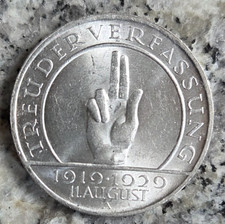 Weimarer Republik 3 Reichsmark