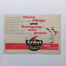 1960 Erdal Rotfrosch Schuhpflege Schuhcreme Werbeanzeige Reklame Advertising