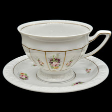 Rosenthal Classic Maria Poesie: Kaffeetasse / Tasse mit Unterteller (geschlossen