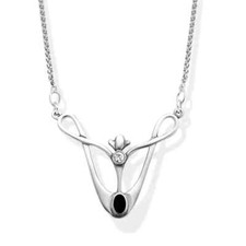 Art Nouveau Necklace Onyx