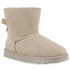 893240 Warm Gefütterte Damen Stiefel Schlupfstiefel Boots Stiefeletten New Look