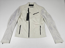 Replay Herren  Leder Jacke Leather Jacket Weiß  Größe L  6A