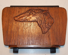 Pfeifenhalter Holz geschnitzt BARSOI Windhund WK2 Kriegsgefangenenarbeit