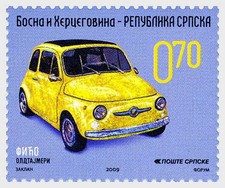 BOSNIEN & HERZEGOWINA  -  Beliebte Oldtimer: FIAT 500   2009 (Mi.Nr. 484)**