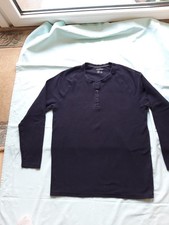 Livergy Herren Langarm Shirt Gr. L/XL dunkelblau Baumwolle