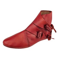 Wendegenähte Wikinger Schuhe Typ Jorvik Rot; Mittelalter Schuh