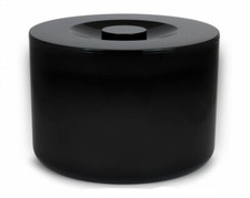 BARCRAFTERS Eisbox mit Deckel Eiswürfel Behälter rund 10 Liter Eis Box schwarz