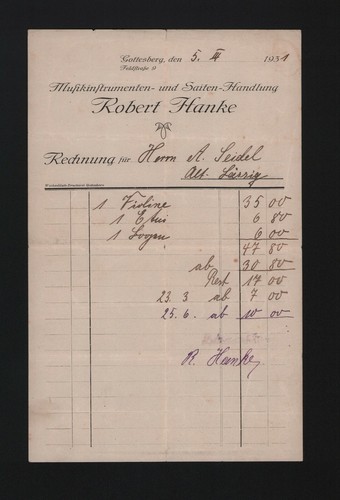 Gottesberg rechnung 1931 - gottesberg,,