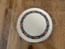 Alte 30cm gr. Dekor Kuchenplatte Platte Teller Tortenplatte Art Deco 30er