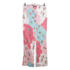 Kara Makan, Hose, Größe: 36, Weiß/Mehrfarbig, Baumwolle, Blumen, Damen #Dlc