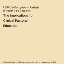 Dacum occupational analysis - a,