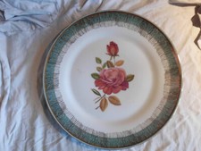 Tirschenreuth Bavaria Porzellan Goldrand   Kuchenplatte / Teller   27,5 cm