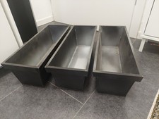 3 Stück Blumenkasten Zink