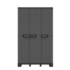 Kreher® Dreitüriger Kunststoffschrank in Anthrazit (Größe wählbar)