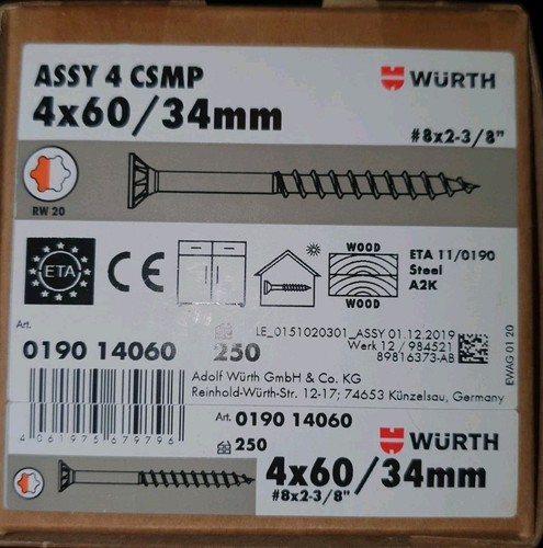 Würth schrauben assy 4x60 - würth,