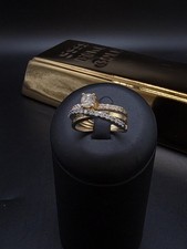Ring Größe 57 Gelbgold 585 Elegant 14 k Gold zeitlos vintage Zirkonia