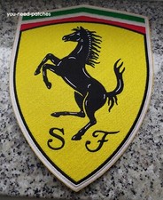 F1 Formula Ferrari logo Patch huge 10" Sports Car sew on embroidery Aufnäher