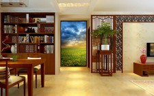 Himmelwiesenlandschaft 6 - 3d,