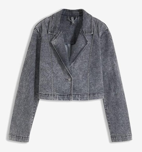 Denim kurz blazer 48 grau - 48,