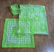 Bettwäsche 155 x 200 cm Graziela Style 70er/80er Vintage Pril Blumen Apfelgrün 